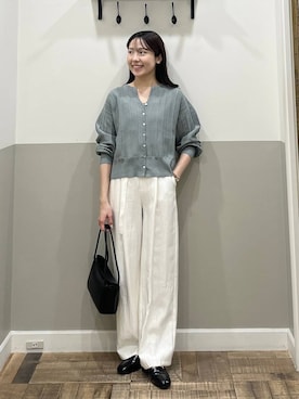 「A part by（アパートバイ）のアイテム（その他パンツ）」を使った、miyuさん（レディース・154cm）の春コーディネート