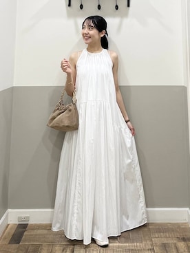 「A part by（アパートバイ）のチェーン2WAYBAG（ショルダーバッグ、ベージュ系）」を使った、miyuさん（レディース・154cm）の春コーディネート