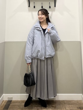 「SNAP_apart by lowrys」｜「アイテム（ブルゾン）」を使った、miyuさん（レディース・154cm）の秋コーディネート