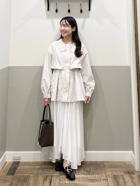 「A part by（アパートバイ）のアイテム（スカート）」を使った、miyuさん（レディース・154cm）の春コーディネート