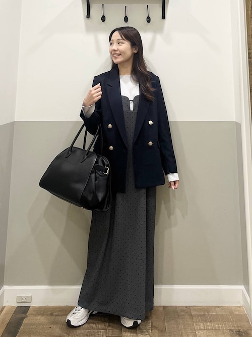 m*d様 今期 アパートバイローリーズ フロッキードットワンピース セール】フロッキードットキャミワンピース（ワンピース）｜A