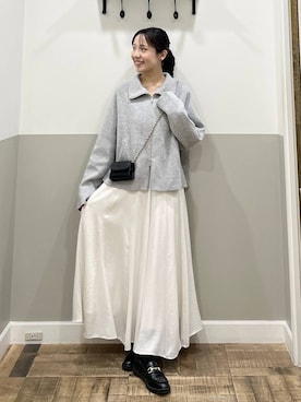 「SNAP_apart by lowrys」｜「アイテム（ブルゾン）」を使った、miyuさん（レディース・154cm）の秋コーディネート