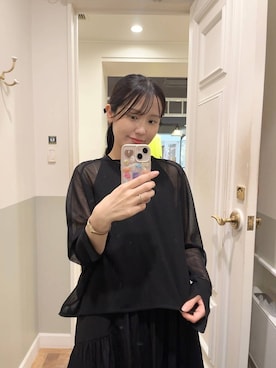「A part by（アパートバイ）のハートモチーフバッグ（ショルダーバッグ、ホワイト系）」を使った、miyuさん（レディース・154cm）の春コーディネート