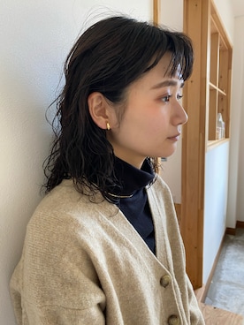 「ゆるゆる」｜「アイテム（アクセサリー）」を使った、飴さん（レディース・155cm）の冬コーディネート