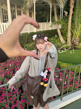 「アイテム（ノーカラージャケット）」を使った、s a k iさん（レディース・155cm）の秋コーディネート