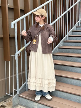 「Samansa Mos2（サマンサ モスモス）のアイテム」を使った、s a k iさん（レディース・155cm）の春コーディネート