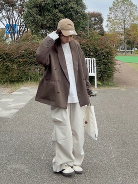 「アイテム（テーラードジャケット）」を使った、s a k iさん（レディース・155cm）の秋コーディネート