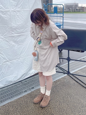 「アイテム（ドレスシューズ）」を使った、s a k iさん（レディース・155cm）の秋コーディネート