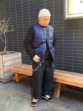 「OMNIGOD（オムニゴッド）のアイテム」を使った、D_MALL 京都さん（メンズ・167cm）の冬コーディネート