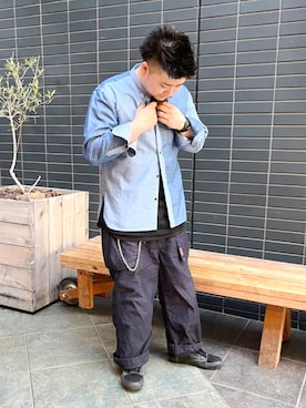「OMNIGOD（オムニゴッド）のアイテム」を使った、D_MALL 京都さん（メンズ・167cm）の春コーディネート