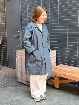 「OMNIGOD（オムニゴッド）のアイテム（その他アウター）」を使った、D_MALL 京都さん（レディース・155cm）の春コーディネート
