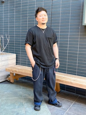 「OMNIGOD（オムニゴッド）のアイテム」を使った、D_MALL 京都さん（メンズ・167cm）の夏コーディネート