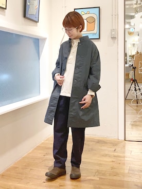 「ワーク」｜「アイテム（その他アウター）」を使った、D_MALL 京都さん（レディース・157cm）の春コーディネート