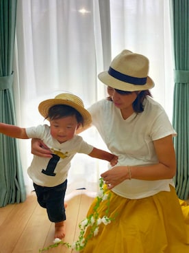 「Te chichi（テチチ）のアイテム」を使った、aoto*senaさん（キッズ・80cm）の秋コーディネート