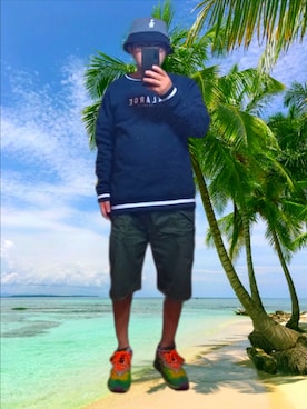 「アイテム（スウェット）」を使った、さとし🐨相互さん（メンズ・160cm）の夏コーディネート