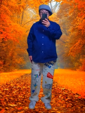 「アイテム（ハンチング/ベレー帽）」を使った、さとし🐨相互さん（メンズ・160cm）の秋コーディネート