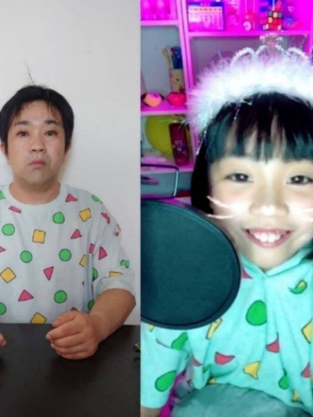 「個性的、プチプラ、プチプラのさとし、プリントT、ハーフパンツ、ショートパンツ、クレヨンしんちゃん、原宿系、おうちファッション、にーなちゃん、着物、キッズコーデ、キッズファッション、キッズ、小学生」｜「全身ﾊﾞ-ｼﾞｮﾝ🐨のアイテム（その他、その他）」を使った、さとし🐨相互さん（メンズ・159cm）の夏コーディネートの1枚目の写真