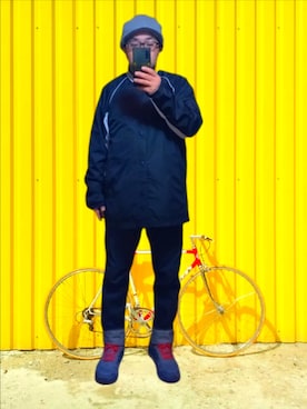 「アイテム（スニーカー）」を使った、さとし🐨相互さん（メンズ・160cm）の冬コーディネート