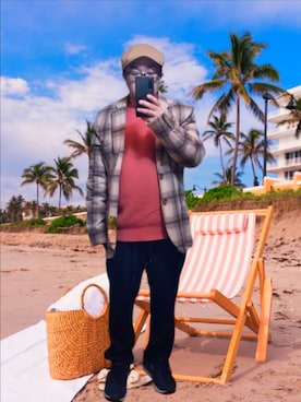 「アイテム（ハンチング/ベレー帽）」を使った、さとし🐨相互さん（メンズ・160cm）の冬コーディネート