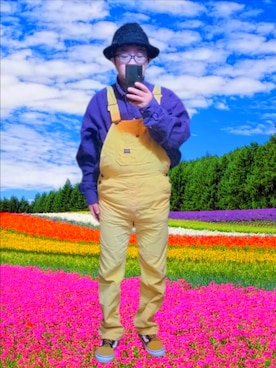 「スニーカーコーデ」｜「アイテム（オールインワン・サロペット）」を使った、さとし🐨相互さん（メンズ・160cm）の夏コーディネート