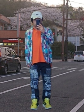 「Mr. BATHING APE（ミスターベイシングエイプ）のアイテム」を使った、さとし🐨相互さん（メンズ・159cm）の秋コーディネート