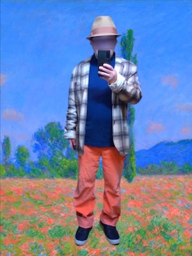 「アイテム（帽子）」を使った、さとし🐨相互さん（メンズ・160cm）の秋コーディネート