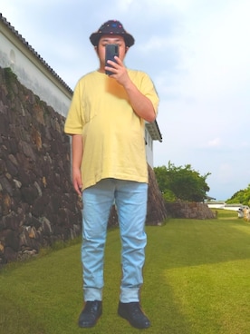 「COMME CA ISM（コムサイズム）のアイテム（シューズ）」を使った、さとし🐨相互さん（メンズ・159cm）の夏コーディネート