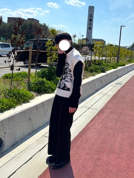 「OUAT（オーユーエーティー）のアイテム（シューズ）」を使った、まるちゃんさん（メンズ・173cm）の夏コーディネート