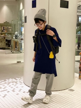 「HAVERSACK（ハバーザック）のアイテム」を使った、Yuhoさん（レディース・153cm）の秋コーディネート