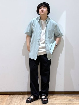「アイテム（帽子）」を使った、いしかわさん（メンズ・168cm・30代）の夏コーディネート