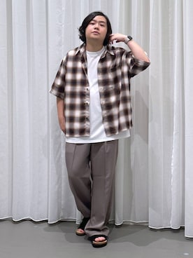 「アイテム（サンダル）」を使った、いしかわさん（メンズ・168cm・30代）の夏コーディネート