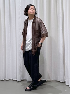 「アイテム（サンダル）」を使った、いしかわさん（メンズ・168cm・30代）の夏コーディネート