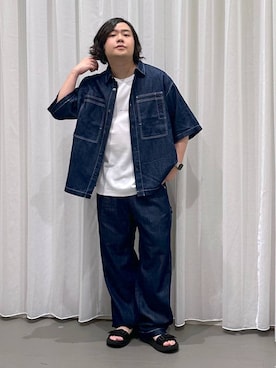 「アイテム（サンダル）」を使った、いしかわさん（メンズ・168cm・30代）の夏コーディネート