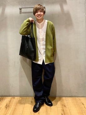 「イエローコーデ」｜「アイテム（その他）」を使った、いしかわさん（メンズ・168cm）の冬コーディネート