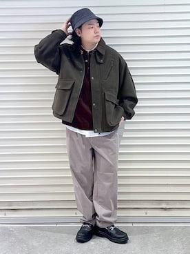 「アイテム（ブルゾン）」を使った、いしかわさん（メンズ・168cm・30代）の秋コーディネート