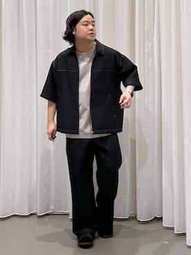 「アイテム（スラックス）」を使った、いしかわさん（メンズ・168cm）の夏コーディネート