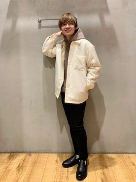 「GLOBAL WORK（グローバルワーク）のAirCushion エアクッションパーカー長袖/219352（パーカー）」を使った、いしかわさん（メンズ・168cm）の冬コーディネート