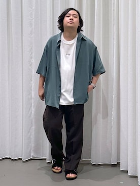 「アイテム（サンダル）」を使った、いしかわさん（メンズ・168cm・30代）の夏コーディネート