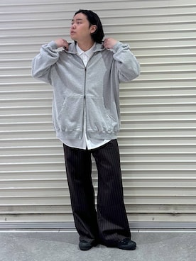 「アイテム（スラックス）」を使った、いしかわさん（メンズ・168cm・30代）の秋コーディネート