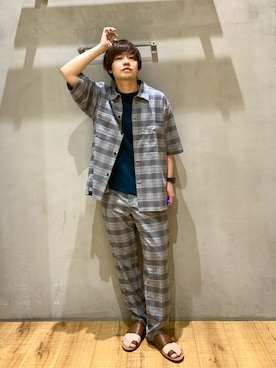 「GLOBAL WORK（グローバルワーク）のアーバンスラックスAIR/262004（その他パンツ）」を使った、いしかわさん（メンズ・168cm）の春コーディネート