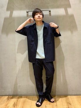 「GLOBAL WORK（グローバルワーク）のアーバンスラックスAIR/262004（その他パンツ）」を使った、いしかわさん（メンズ・168cm）の夏コーディネート