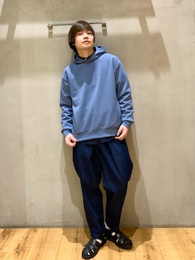 「GLOBAL WORK（グローバルワーク）のAirCushion エアクッションパーカー長袖/219352（パーカー）」を使った、いしかわさん（メンズ・168cm）の春コーディネート