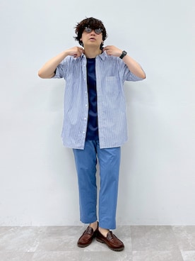 「グローバルワークいしかわコーデ」｜いしかわさん（メンズ・168cm）の夏コーディネート