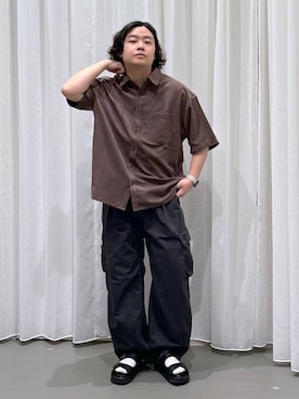 「アイテム（サンダル）」を使った、いしかわさん（メンズ・168cm・30代）の秋コーディネート