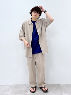「グローバルワークいしかわコーデ」｜いしかわさん（メンズ・168cm）の夏コーディネート