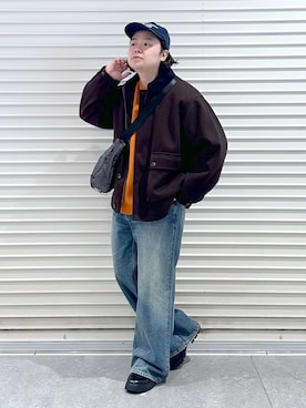 「RAGEBLUE（レイジブルー）のアイテム（ブルゾン）」を使った、いしかわさん（メンズ・168cm）の冬コーディネート