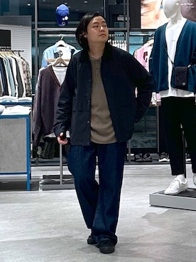 「アイテム（ミリタリージャケット）」を使った、いしかわさん（メンズ・168cm・30代）の秋コーディネート