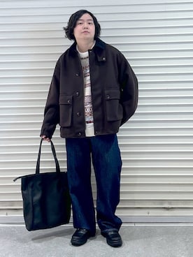 「アイテム（ニット/セーター）」を使った、いしかわさん（メンズ・168cm・30代）の秋コーディネート