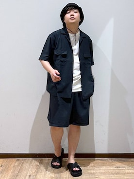 「アイテム（帽子）」を使った、いしかわさん（メンズ・168cm・30代）の夏コーディネート