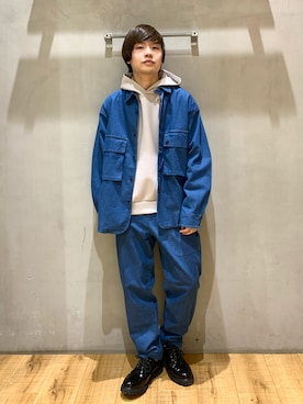 「GLOBAL WORK（グローバルワーク）のAirCushion エアクッションパーカー長袖/219352（パーカー）」を使った、いしかわさん（メンズ・168cm）の春コーディネート